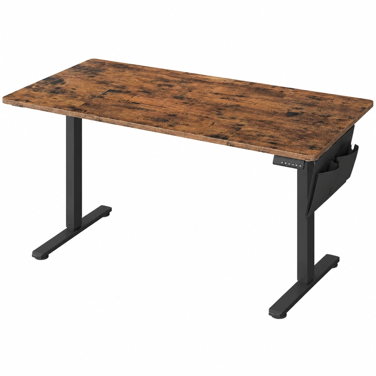 Bureau Électrique Réglable avec Mémoire, 160 x 70 cm, Marron et Noir