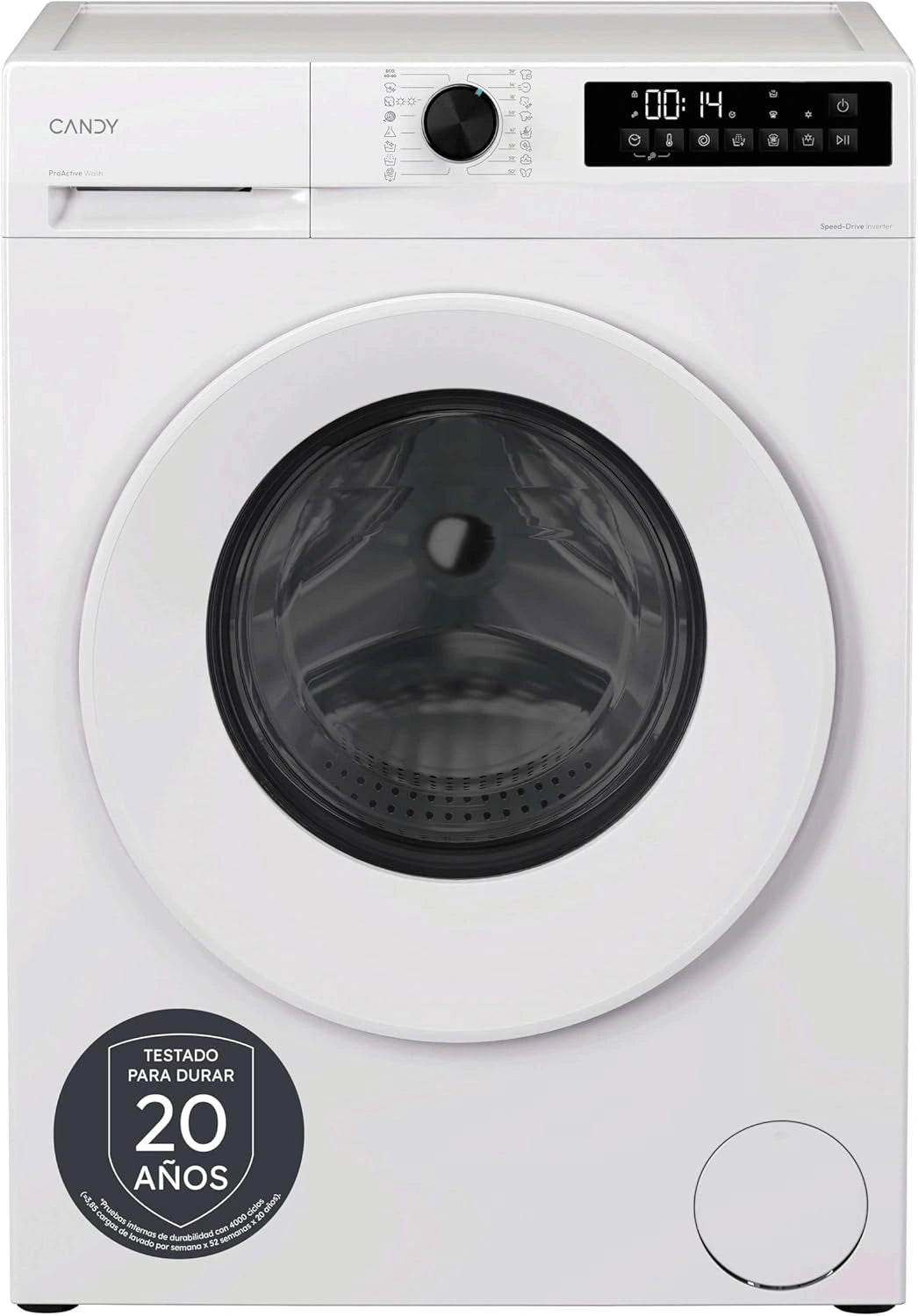 Lave-linge Candy Pro Wash&Dry 300 GWD 4968-S, 9 kg Lavage + 6 kg S¨¦chage, 1400 tr/min, ¨¦cran Tactile, Moteur Inverter, 16 Programmes, Fonction Vapeur, D¨¦part Diff¨¦r¨¦ 24h