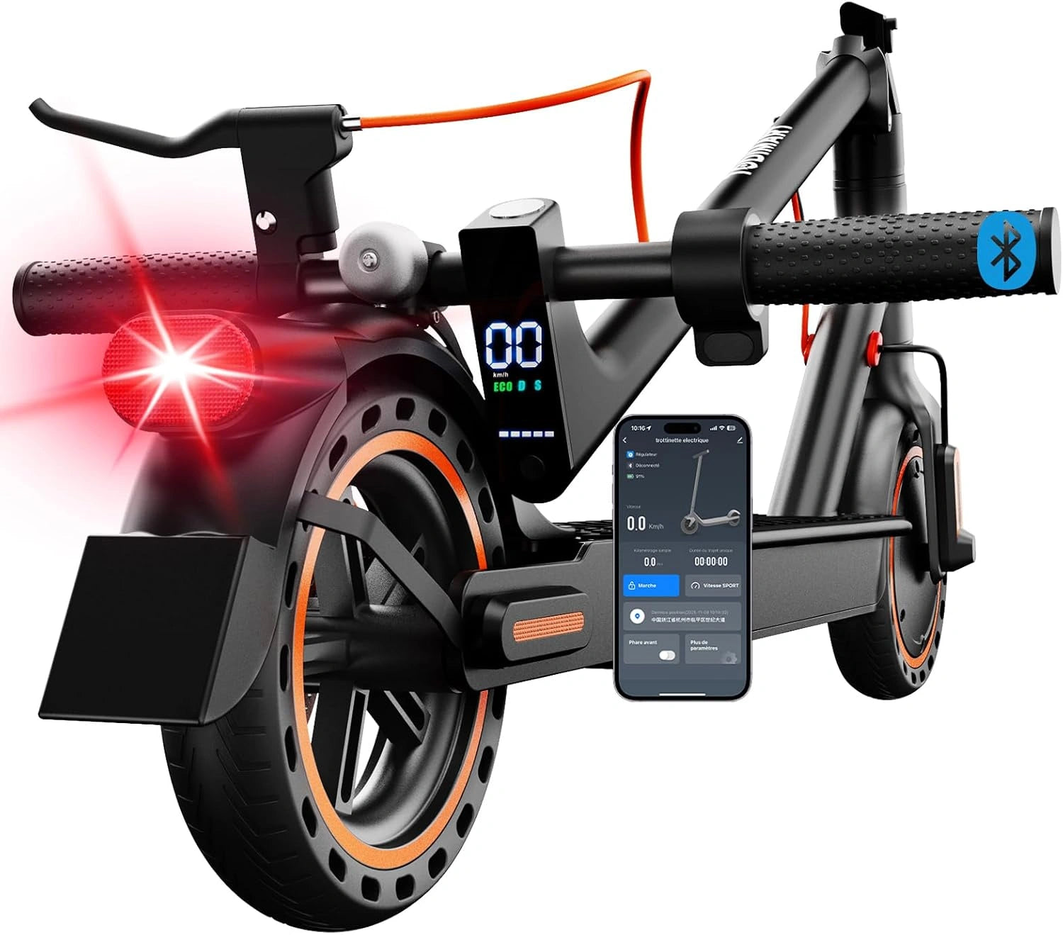 Trottinette ¨¦lectrique Pliable pour Adultes 350W, Autonomie 35KM, Charge 120kg