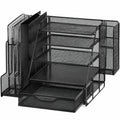 Organisateur de bureau multifonction à 5 niveaux avec porte-stylo et tiroirs
