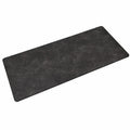 Sous-main en cuir vegan pour bureau, 30x70 cm, noir/gris