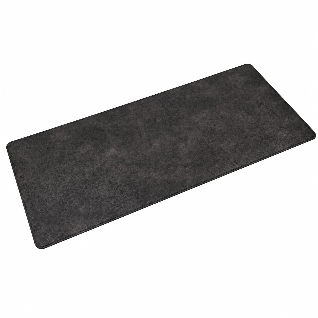 Sous-main en cuir vegan pour bureau, 30x70 cm, noir/gris