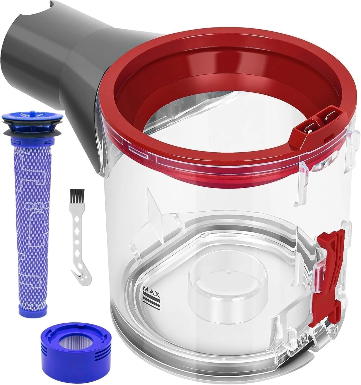 R¨¦servoir ¨¤ Poussi¨¨re Transparent pour Dyson V7/V8 SV10/SV11, Accessoire de Rechange