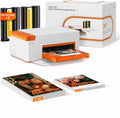 Imprimante Photo Portable Liene Amber M110 ¨C Inclut 60 Papiers Photo 10x15 cm, 20 Autocollants 7,7 cm et 2 Cartouches, Technologie ¨¤ Sublimation Thermique & Bluetooth, Compatible iPhone et Android