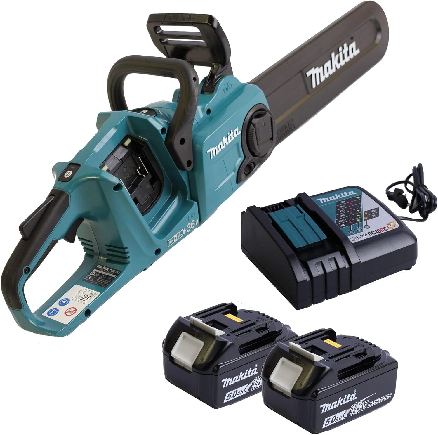 Tron?onneuse ¨¤ Batterie 36V LXT 35 cm avec 2 Batteries 5,0 Ah - MAKITA DUC353RT2