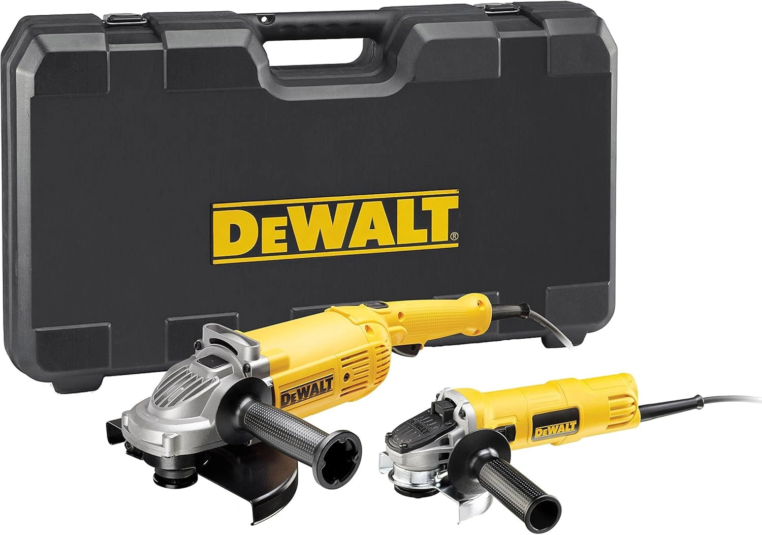 DEWALT - Pack de Deux Meuleuses DWE494TWIN-QS, 230mm et 125mm, 2400W et 900W, avec Coffret