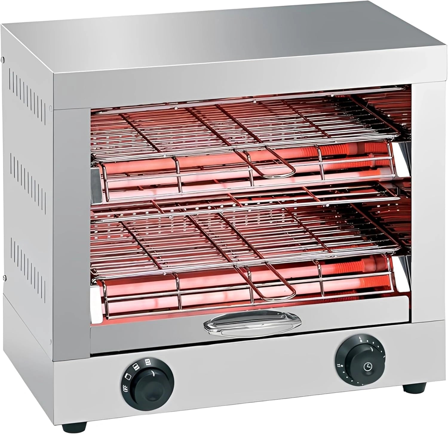 Grille-pain professionnel en inox ¨¤ 2 ¨¦tages pour h?tellerie, bars et restaurants