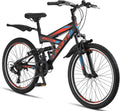 V¨¦lo Tout-Terrain Licorne 24/26 Pouces - 21 Vitesses - Suspension Int¨¦grale pour Toute la Famille