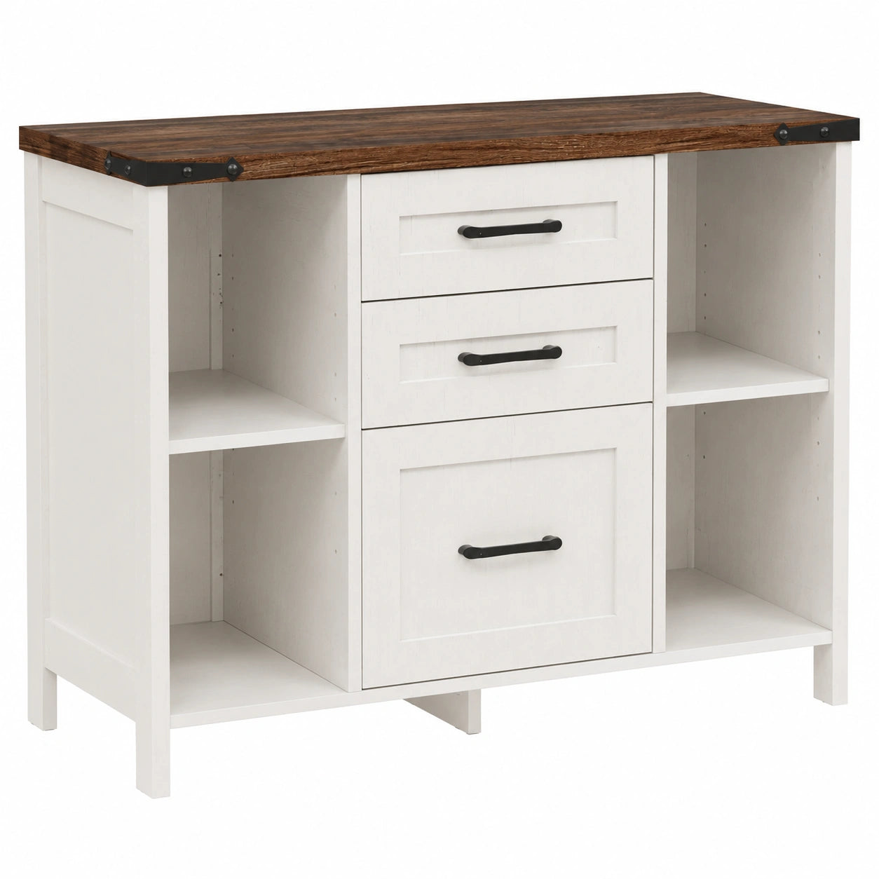Armoire de Rangement avec Tiroirs et Compartiments Réglables, 88 x 35 x 66 cm, Blanc