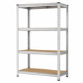 Étagère Métallique Modulable 4 Niveaux 160x90x40cm 700kg Charge Maximale Rangement Garage